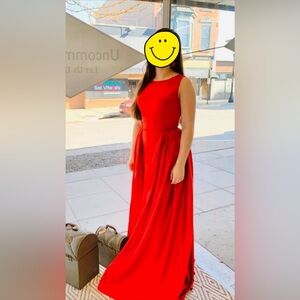 BNWT Ashley Lauren Red Satin Gown Size 4